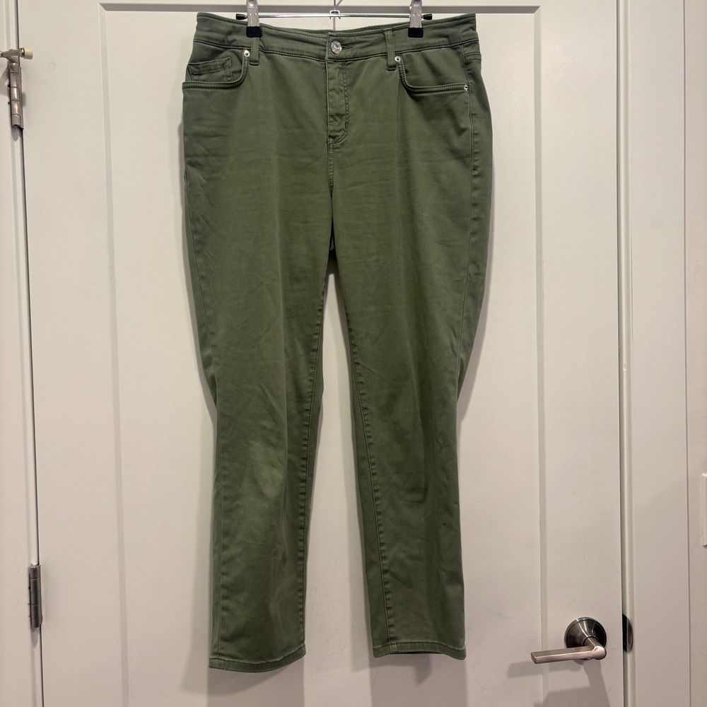 Tommy Bahama Boracay Beach High Rise Ankle Pants Tea Leaf Green 10x28 SW120839